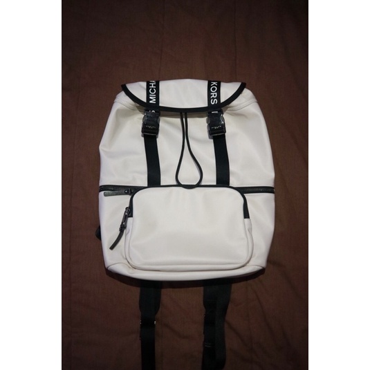 Preloved Large White Nylon Backpack Michael Kors /Tas Ransel Nylon Michael Kors