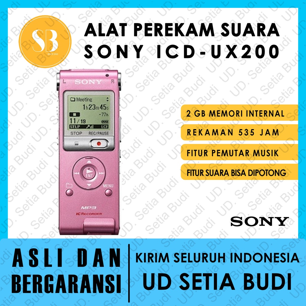 Alat Perekam Suara SONY ICD-UX200 Asli dan Bergaransi