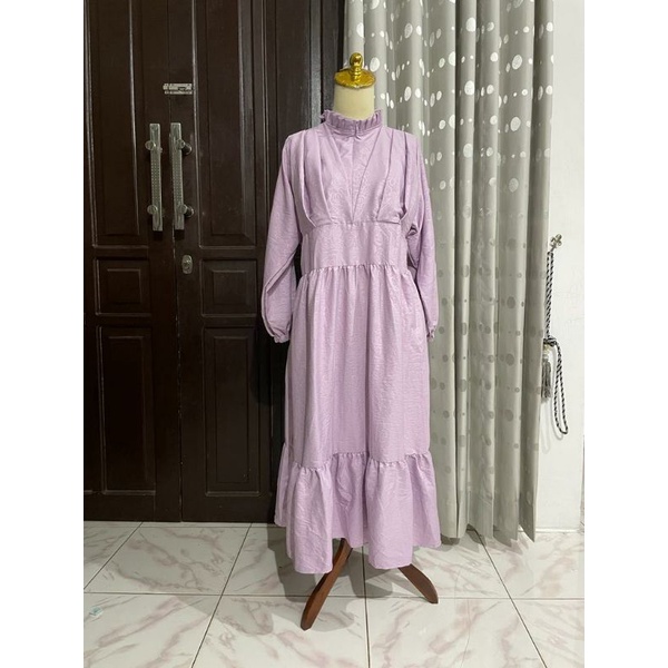 Midi Dress Kimora-Zara Crinkle Emboss