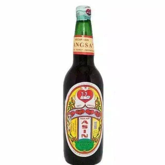 

Kecap Asin brand Hati Angsa kemasan botol isi 600 ml.