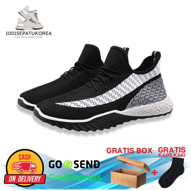 1001 IMPORT SEPATU SNEAKERS PRIA SPORT DAREN + BOX DAN KAOS KAKI!!! - 3 WARNA