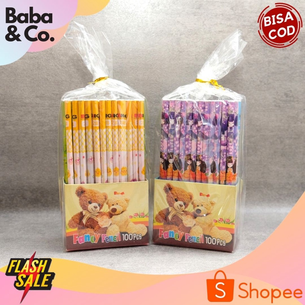 

PENSIL KAYU ISI 100 PCS PENSIL 2B PENCIL LUCU PENSIL SERUT PENSIL MURAH ALAT TULIS SEKOLAH ALAT TULIS KANTOR ATK MURAH BISA COD