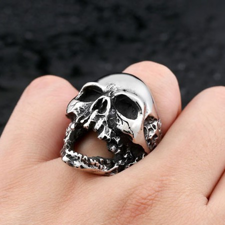 SEUSUK  Cincin Steampunk Gothic Desain Tengkorak Gaya Steampunk Vintage untuk Wanita