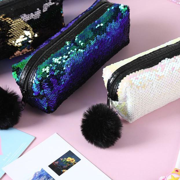 

ー I8G TweedyToys - Kotak Pensil Anak Motif Sequin - Sequin Pencil Case Lucu Laris'