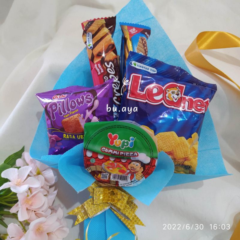 souvenir ulang tahun buket jajan buket snack Birthday Gift Milad