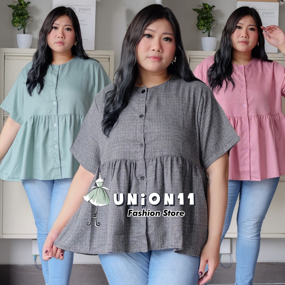 UNION11 - ATASAN JUMBO WANITA LD 120 / BAJU JUMBO WANITA / BAJU KERJA WANITA BIGSIZE / BLOUSE JUMBO WANITA / ATASAN JUMBO XXXL WANITA MOCHI