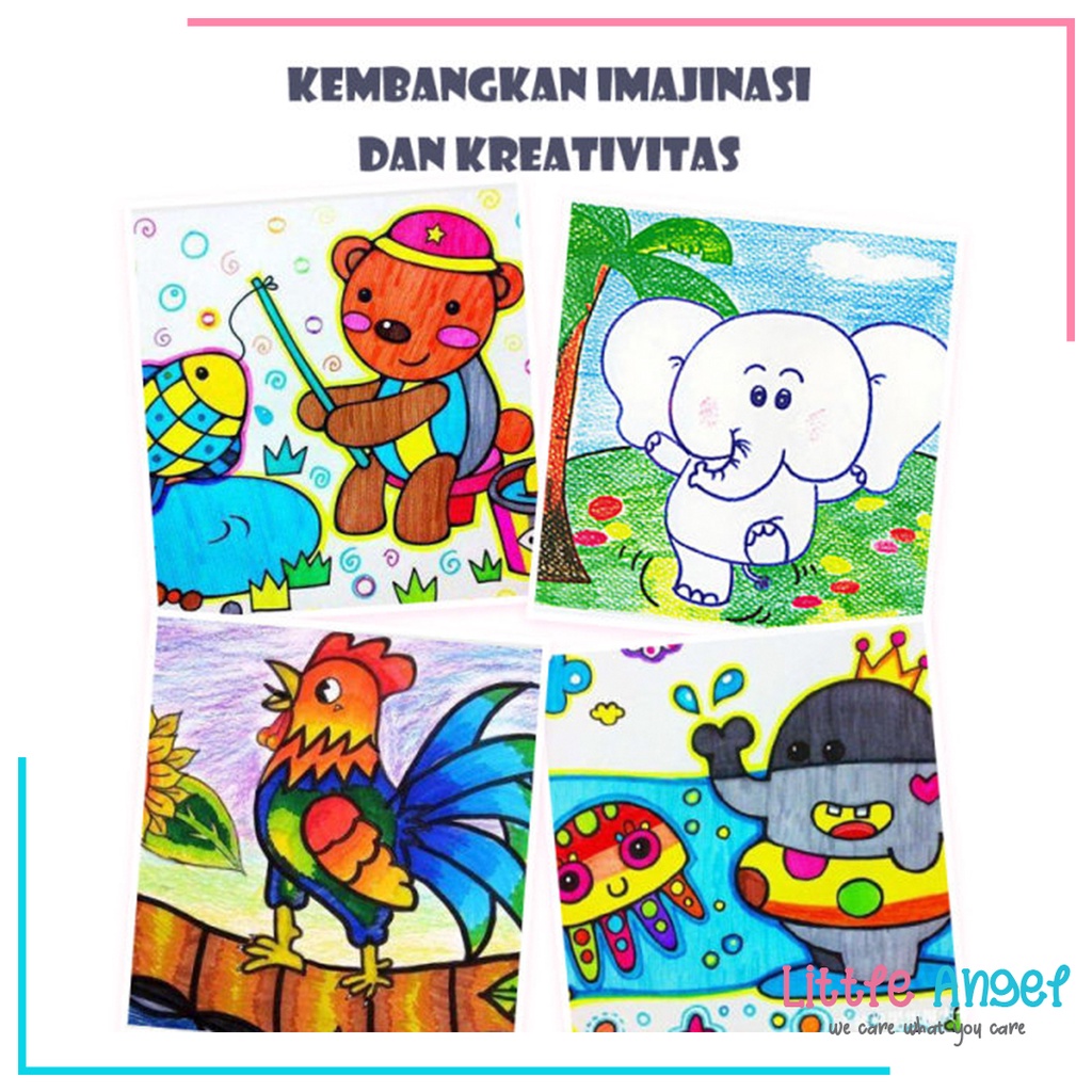 CRAYON ANAK SET 208 Koper Alat Menggambar Mewarnai Mainan Edukasi Bayi Balita Krayon Pastel Set Lengkap Aman Pensil Warna Spridol Kertas Papan Buku Gambar Murah