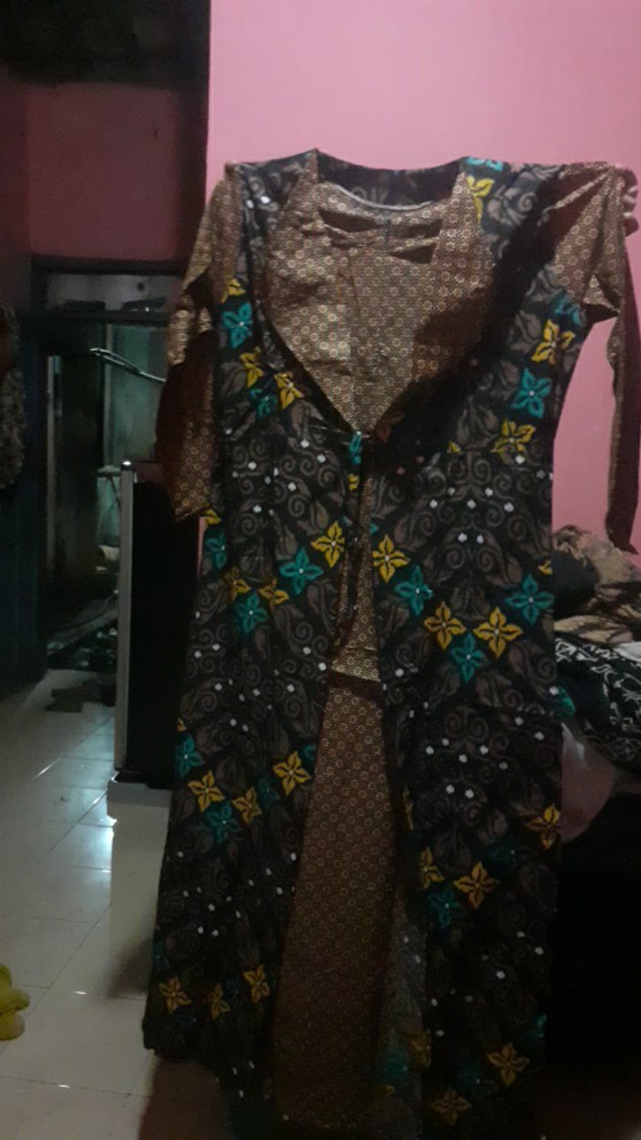 Gamis Batik Model Kekinian Pekalongan Modern Sh Cod Bayar Ditempat Shopeefeed Shopeemal Terlaris
