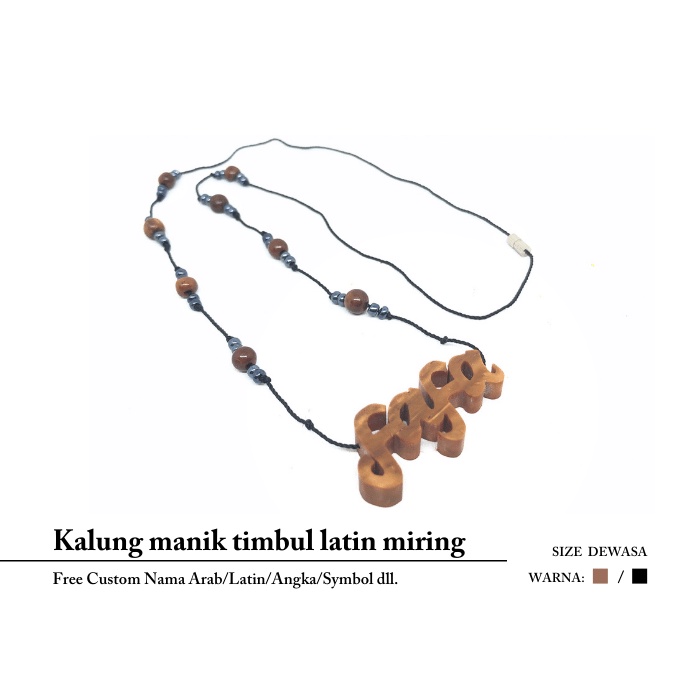 kalung kaokah nama tipe manik latin miring