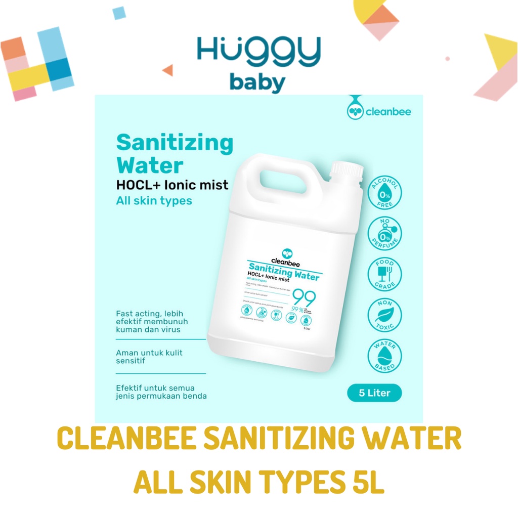 Cleanbee HOCL Sanitizing Water ALL SKIN TYPES Food Grade 5 LITER BIRU