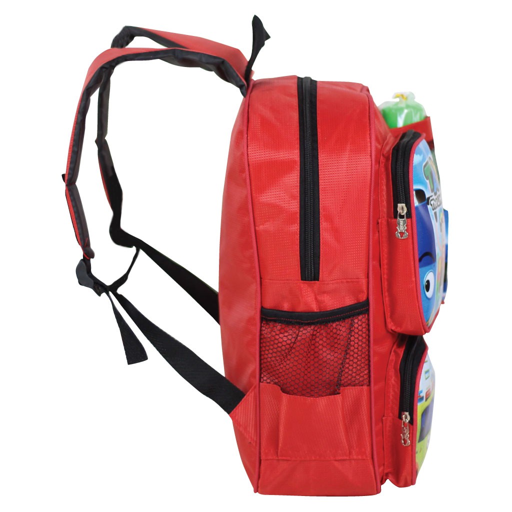 Tas Cowok Tas Anak Ransel Anak Laki Laki Backpack Karakter Little Bus Free Botol Minum Tas Keren