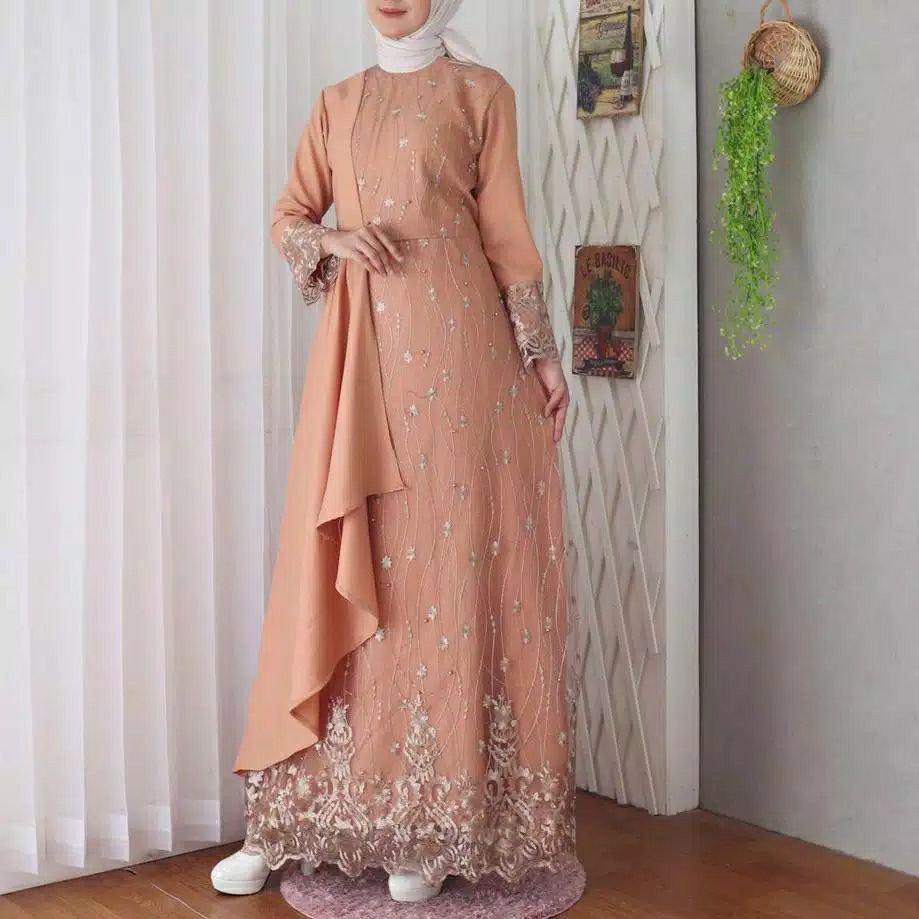 MAFAZA DRESS GAMIS MUSLIM TERBARU 2021 / DRESS BRUKAT / GAMIS MAXI BRUKAT / DRESS KONDANGAN / GAMIS 
