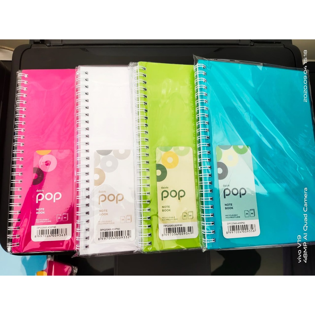 

DAIICHI A5 NOTE BOOK DPO 60 POP bening & berwarna - notebook