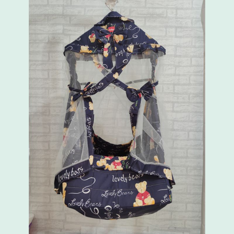 Ayunan Bayi Karakter 3in1 Kelambu Pita-Lovely bear