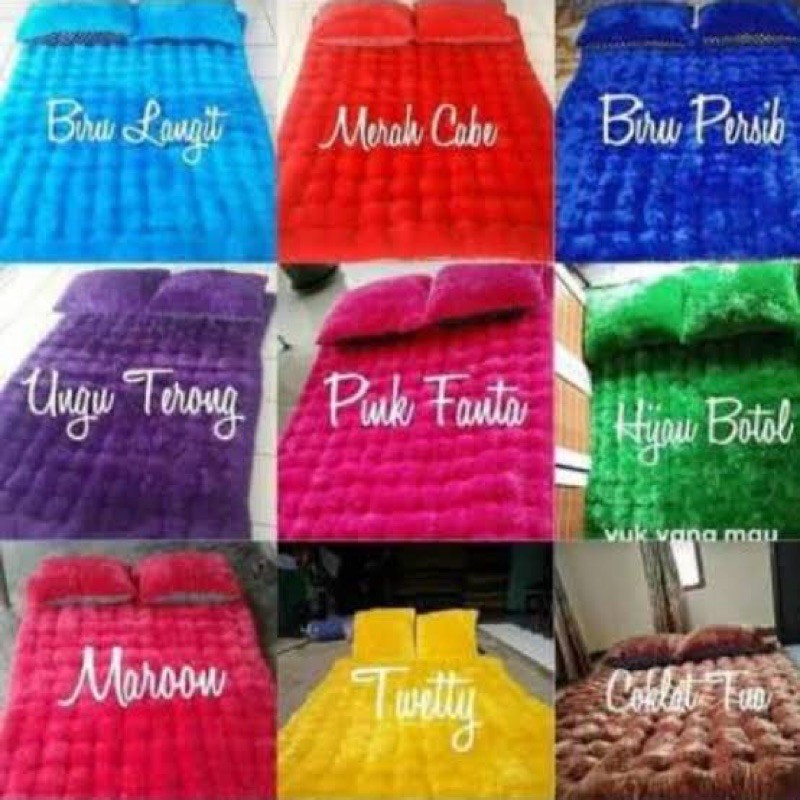 KASUR LANTAI BULU RASFUR / SURPET BULU / KARPET BULU 140 x 180 x 8 - 10 CM