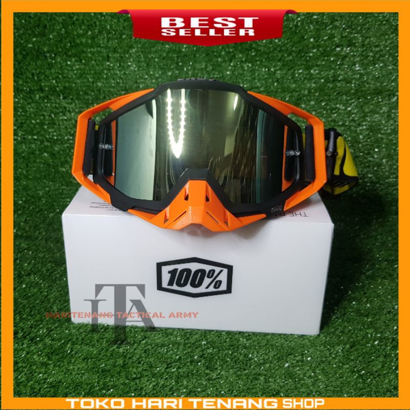 KACAMATA GOOGLE MOTOR CROSS ORANGE HITAM