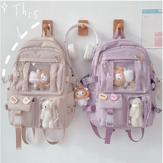 Tas Ransel Siswa Sekolah Menengah Atas berkapasitas besar Ins Tas Sekolah Jepang Wanita Korea Gadis Ransel / TAS RANSEL ANAK SEKOLAH FASHION IMPORT / tas sekolah anak laki-laki anak perempuan backpack sekolah anak SD SMP SMA / Tas Hadiah Anak