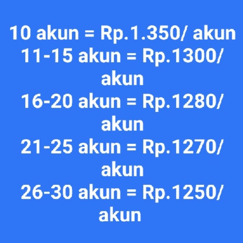 Jual akun FB fresh Shopee Indonesia