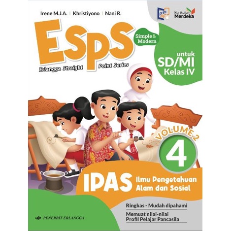ESPS IPAS KELAS 4 SD VOLUME 2 KURIKULUM MERDEKA ORIGINAL ERLANGGA