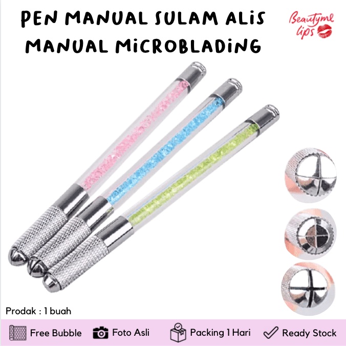 FRS Pen Manual Sulam Alis Manual Microblading / Pen Microblading Crystal 2 Sisi Sulam Alis Bibir
