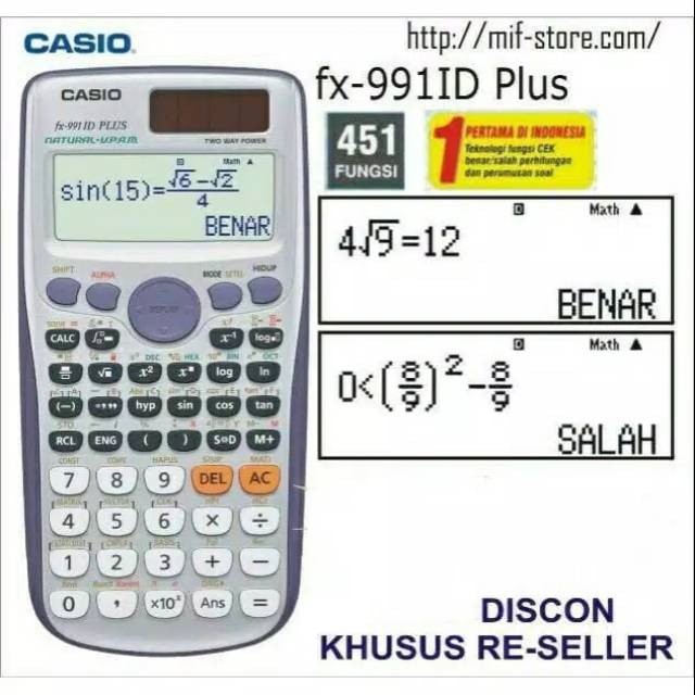 

CASIO FX 991ID Plus Scientific / Kalkulator Kuliah