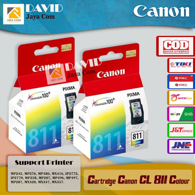 1 Set Catridge Printer Canon 810 Black &amp; 811 Colour