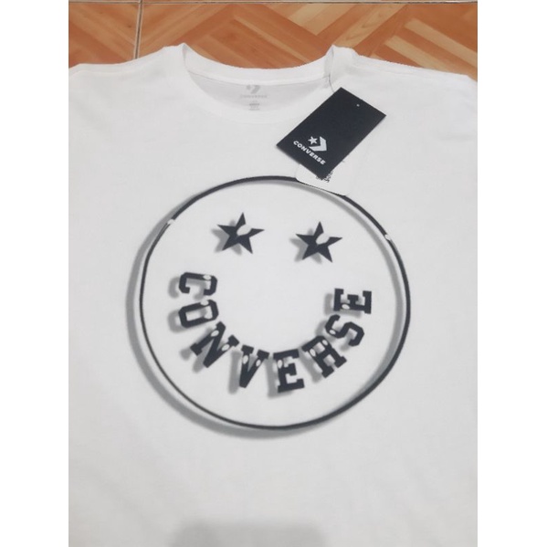 Kaos Converse Emoji Star White