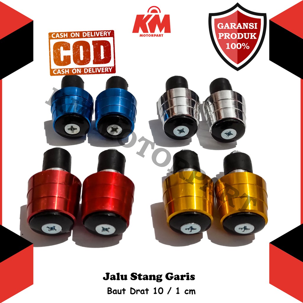 Jalu Stang Bandul Stang Garis Warna Universal Semua Motor Drat 10 Jalu Stang Variasi Beat NmAX Vario