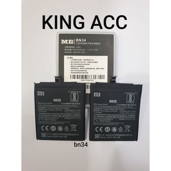 BATERAI BATRE BATERE BATTERY ME XIAOMI REDMI 5A BN34