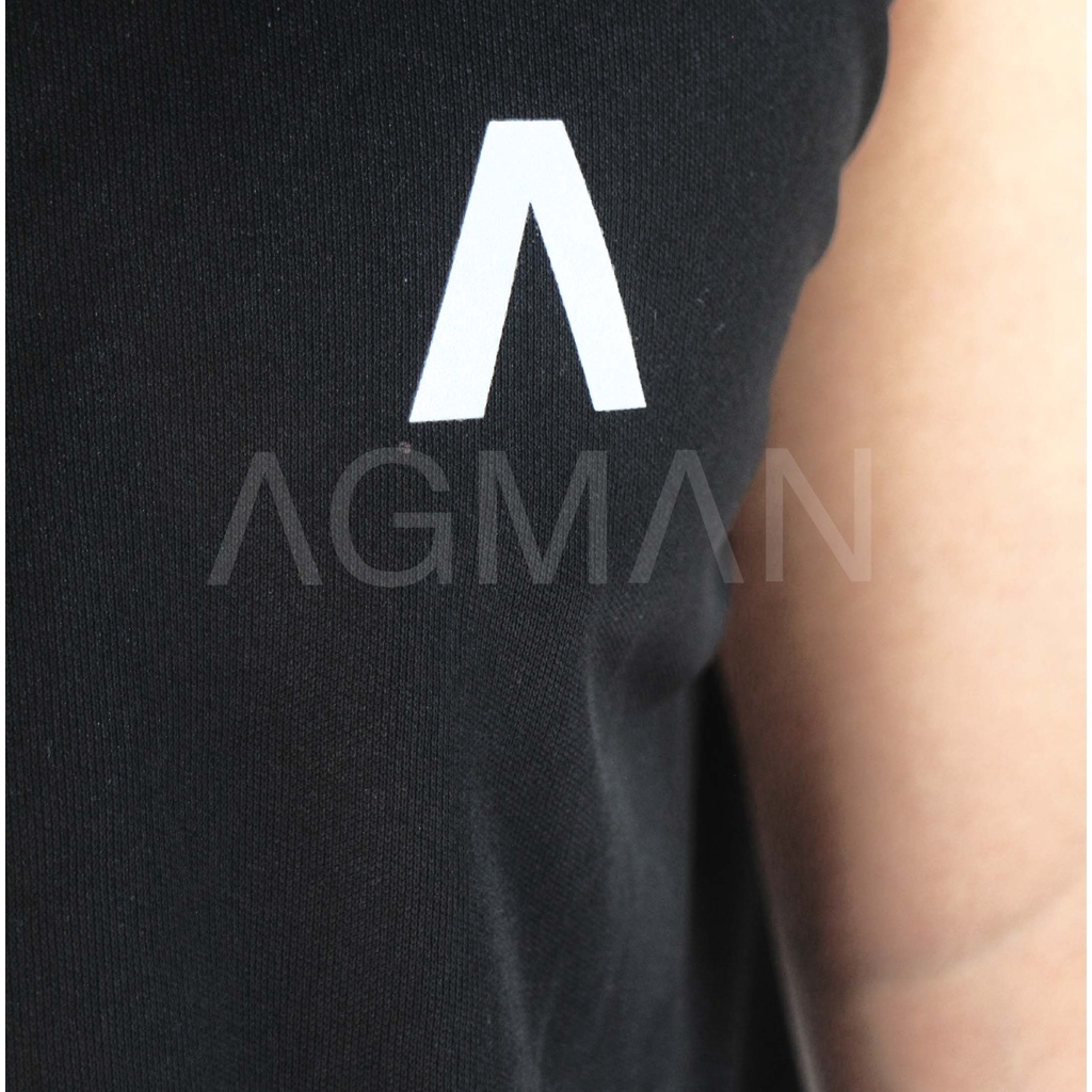 AGMAN Singlet Gym Kaos Fitness Pria Olahraga Ringan Cepat Kering Polos Slimfit Keren