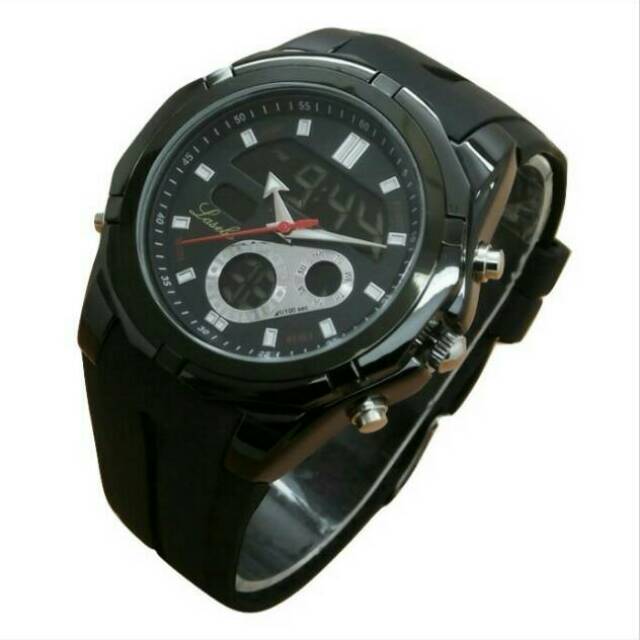 Jam Tangan Pria Sporty Lasebo Original Black