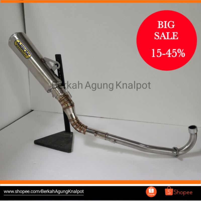 Knalpot Arrow racing jupiter z/knalpot vega/knalpot supra/knalpit smash/knalpot shogun dll