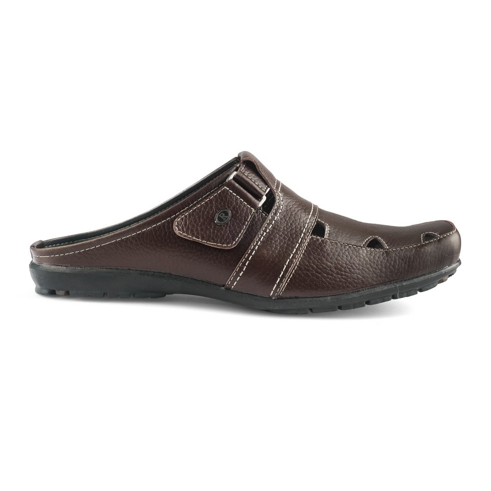 Sandal Pria Kulit Asli Romenaco R36|37 Warna Coklat