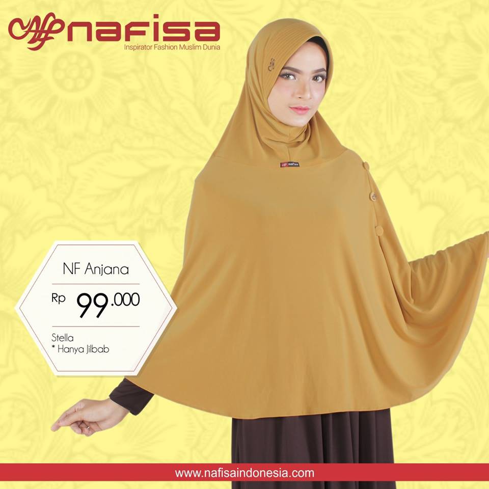 Jilbab Instan Jumbo Nafisa Anjana | Hijab Instan Bergo Syari Premium Kerudung Besar Bergo Pet