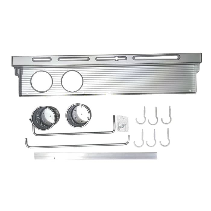 Kitchen Rack Size 60 x 12,5 x 10 / Rak Dinding Dapur Aluminium Tempat Bumbu Dan Pisau