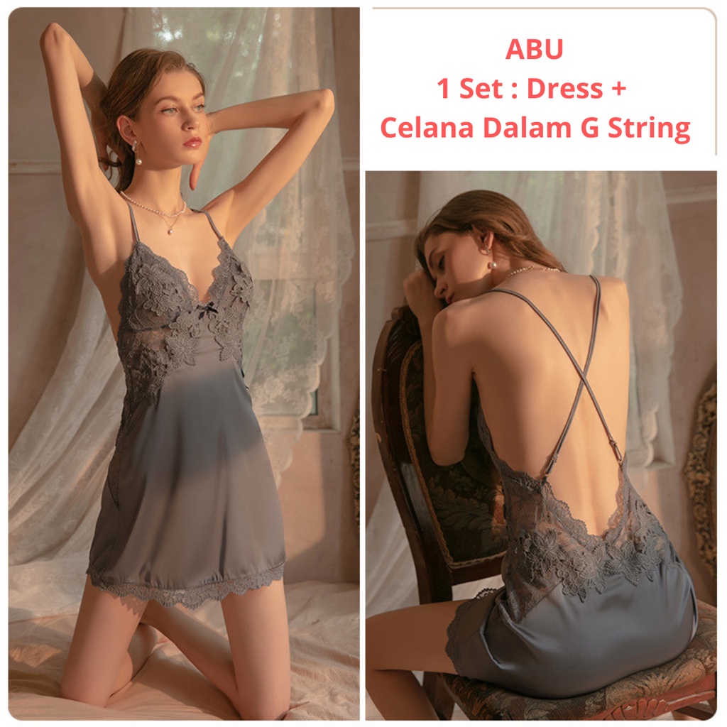 Baju Tidur Sexy Wanita Lingerie Seksi Bahan High Quality Import Dapat Free Celana Dalam 1170