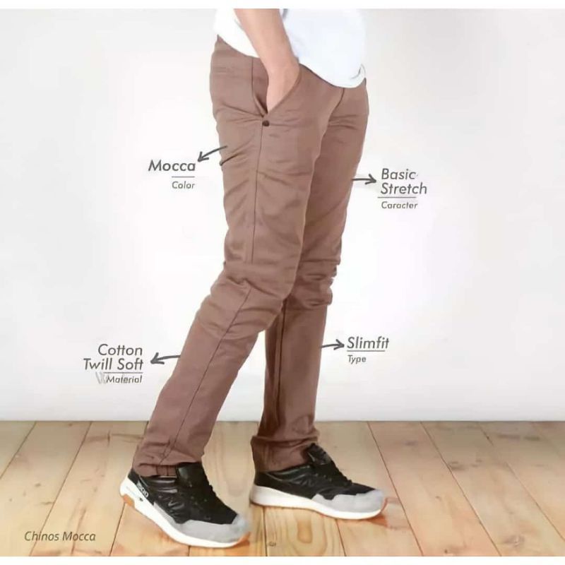 Celana Chino Pria Panjang Skinny