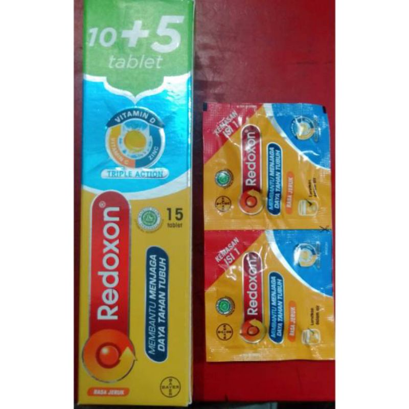 Redoxon 2 tablet dan Redoxon 15 tablet