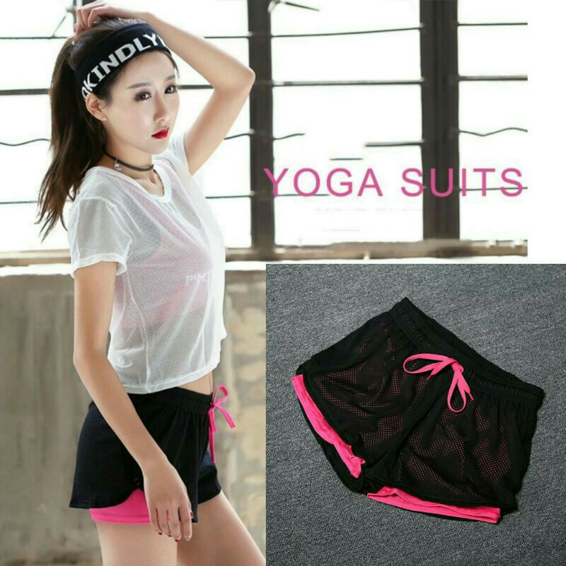 Celana Yoga Celana Olahraga Wanita Yoga Shorts