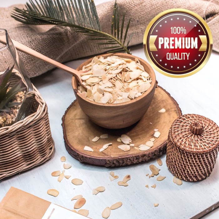 

Raw Slice Almond 250gr / Kacang Slice Almond Mentah Premium Quality