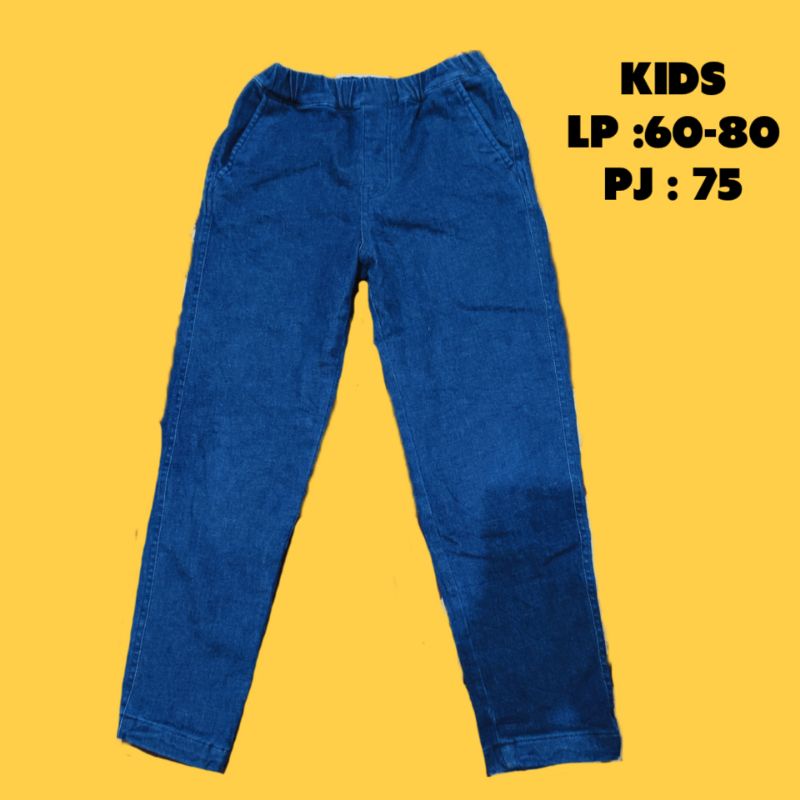 celana jeans/soft jeans tebal anak brand uniqlo (second original)