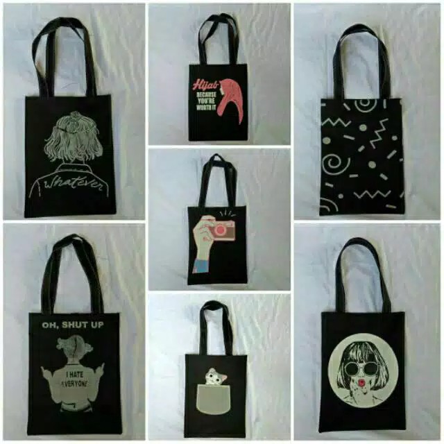 TOTEBAG KARAKTER  / TAS SABLON /TOTEBAG MURAH