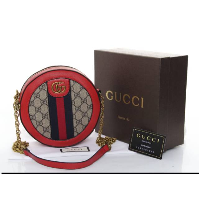 Gucci Ophidia GG Round Bag 16889# with Box Semipremium