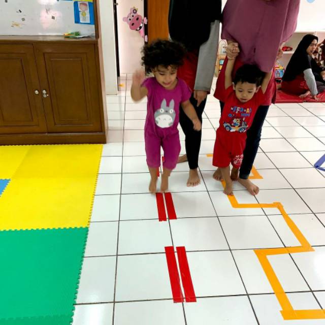 

Lakban warna untuk jalur jalan montessori / perekat warna / selotip warna warni