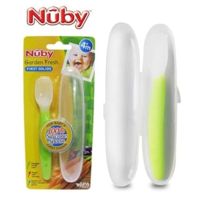 NUBY SILICONE SPOON WITH CASE