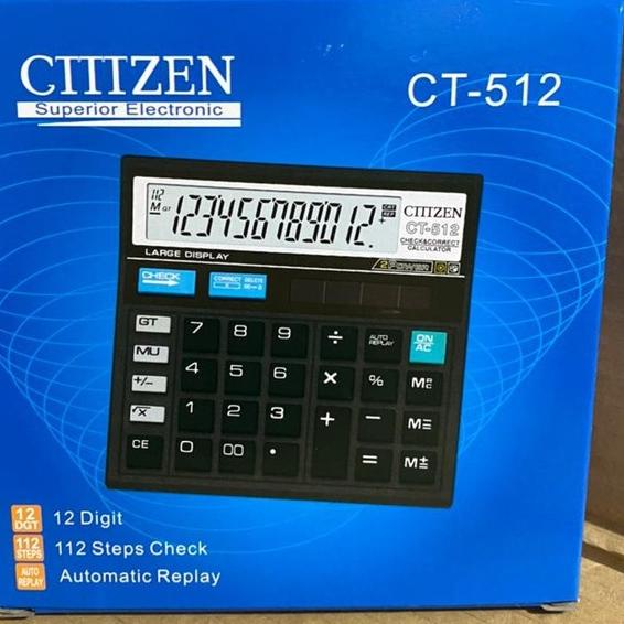 

★Svht★ Kalkulator CT 512 12 Digit -Kalkulator Check / Kakulator Dagang Besar / Calculator CT 512 MU