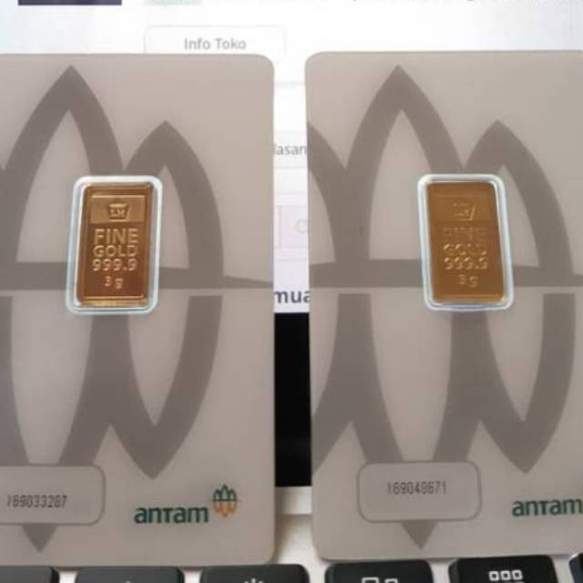 Logam Mulia LM Emas Batangan Emas Antam  3 Gr 3Gr 3G 24Karat Certieye Reinvented