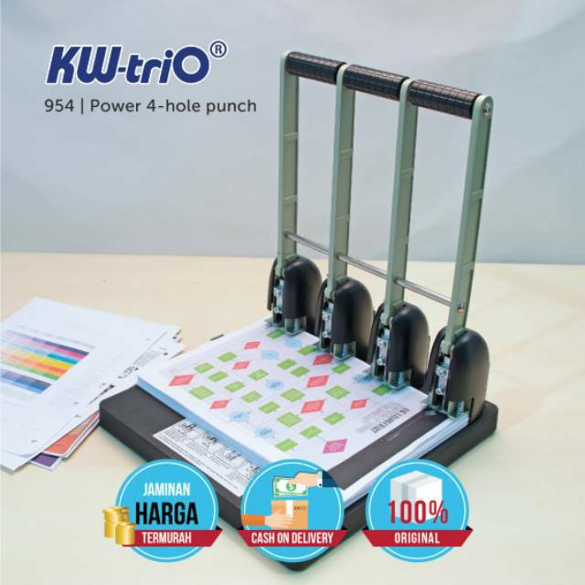 POWER 4-HOLE PUNCH, KW-TRIO 9540. GARANSI 1 thn