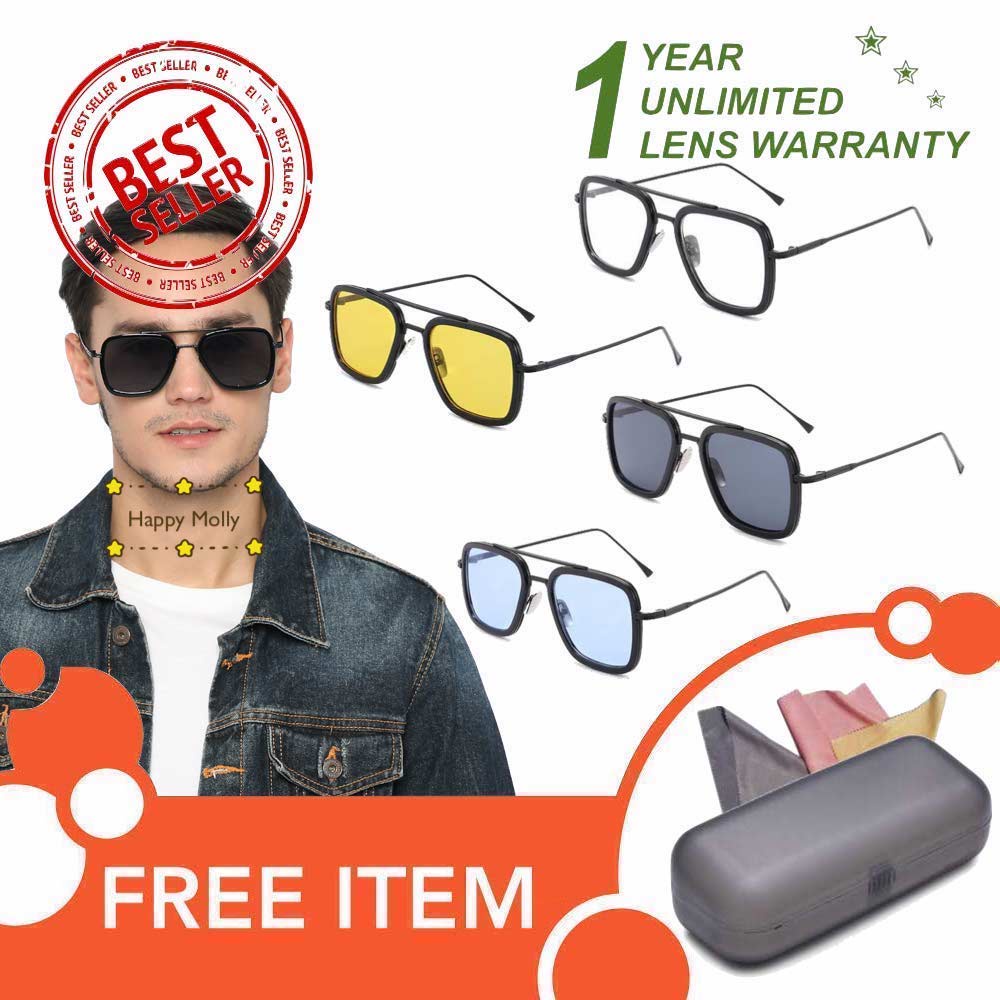 Kacamata UV400 - Anti Radiasi - Sunglasses Pria &amp; Wanita Korea - HM8033 ( Group ) FREE Kotak Kacamata