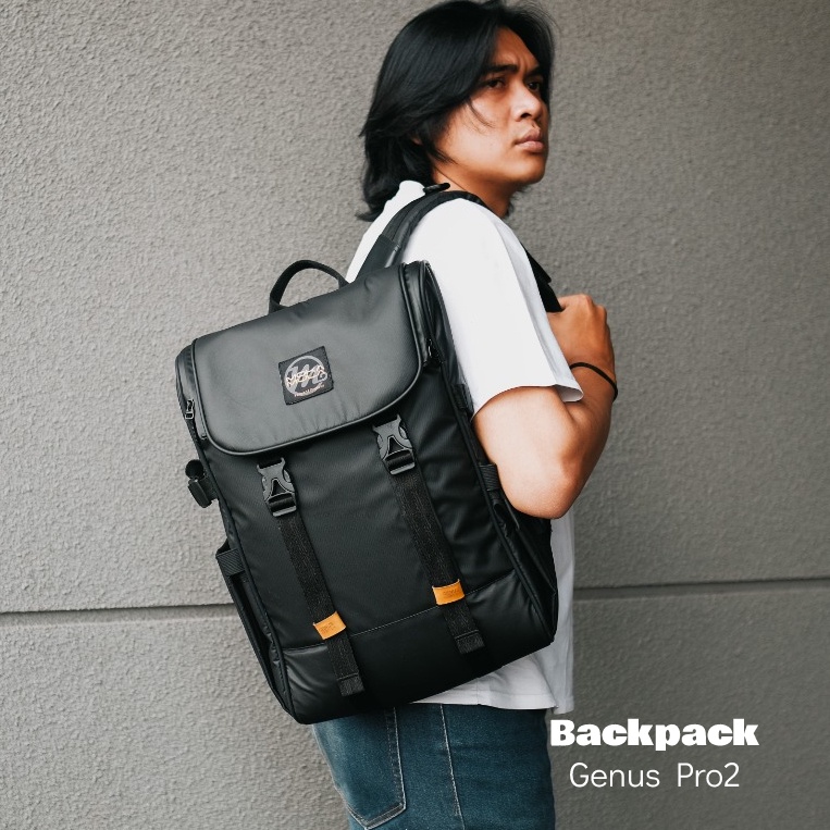 Backpack Pria Waterproof Original Muat Laptop 15,6 Inch - Genus Pro2 Mokamula